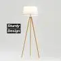 Brightech Emma Tripod Floor Lamp – Mid Century Modern Standing Light for Contemporary Living Rooms - Tall Survey Lamp with Wood Legs Matches Trendy Boho & Vintage Bedrooms - with LED Bulb