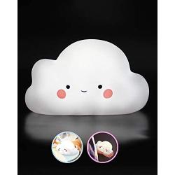 SomeShine Kids Night Light - Rechargeable Cloud Nursery Night Light with Timer, Safe and Durable Kawaii Lamp and Glowing Companion for Baby Feeding, Diaper Changing, and Midnight Bathroom Trips