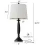 Oneach Modern Table Lamp USB Table Lamps Set of 2 for Living Room 26.75” with USB Charging Port Bedside Lamp Fabric Drum Shade Accent Lamp Light for Bedroom Black Oneach Modern Table Lamp USB Table Lamps Set of 2 for Living Room 26.75” with USB Charging Port Bedside Lamp Fabric Drum Shade Accent Lamp Light for Bedroom Black