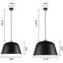 LAKIQ Modern Pendant Light Dome Shade Single Hanging Pendant Lamp Kitchen Island Lighting for Dining Room Living Room Bedroom (9.84,Grey)