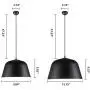 LAKIQ Modern Pendant Light Dome Shade Single Hanging Pendant Lamp Kitchen Island Lighting for Dining Room Living Room Bedroom (9.84,White)
