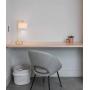 XiNBEi Lighting Table Lamp USB Desk Lamp with Fabric Shade, Modern Bedside Iron Lamp Satin Brass Finish for Bedroom Living Room & Office XB-TL1230-SB