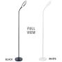 Floor Lamp with 3 Brightness Levels, 600 Lumens, 360° Adjustable LED Floor Light, TW Dimmable Best Non-Glare Reading Standing Lamp for Sewing Living Room Bedroom Office (Black)