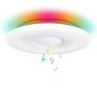 OFFDARKS Smart Ceiling Light Flush Mount Ceiling Light Fixture Support WiFi/Alexa/Google Home 12inch 36W(3000LM) with Bluetooth Speaker Music for Living Room Bedroom Remote APP Control