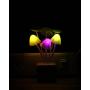 Sensor Led Night Light, Color Changing Plug-in LED Mushroom Dream Bed Lamp