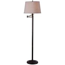 Kenroy Home 32215CBZ Classic Swing Arm Floor Lamp ,59 Inch Height, 24 Inch Extension with Copper Bronze Finish