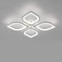 Modern Ceiling Light Acrylic Chandelier LED Ceiling Lamp Flower Shape for Living Room Dining Room Bedroom 85-265V (48W - White)