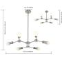 MELUCEE Modern 6 Lights Chandeliers Sputnik Kitchen Island Lighting Brushed Nickel Mid Century Light Fixture Flush Mount Ceiling Light for Living Room Bedroom Foyer Hallway MELUCEE Modern 6 Lights Chandeliers Sputnik Kitchen Island Lighting Brushed Nickel Mid Century Light Fixture Flush Mount Ceiling Light for Living Room Bedroom Foyer Hallway