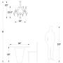 Modern Crystal Chandeliers with 5 Lights Pendant Light with Crystal Drops,Ceiling Light Fixture for Dining Room, Bedroom, Living Room (Black)