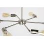 BAODEN 6 Lights Fixture Modern Sputnik Chandelier Brushed Nickel Mid Century Pendant Light Semi Flush Mount Hanging Lamps for Dining Bedroom Kitchen Lighting