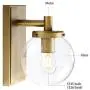 Pathson Vintage Wall Sconce, Industrial Bathroom Vanity Light with Globe Glass, Indoor Wall Lamp Fixtures for Hallway Kitchen Bedroom