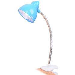 super1798 Candy Color Clip on Light Reading Light Book Lamp for Desk, Bed Headboard and Computers Blue