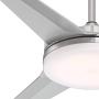 52'' Cyber Modern Ceiling Fan with Light LED Dimmable Remote Control Brushed Steel for Bedroom Kitchen Living Room Dining - Casa Vieja