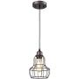 YOBO Lighting Minimalist 1-Light Oil Rubbed Bronze Hanging Pendant Light LOFT Wire Cage Guard