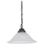 Design House 517664 Millbridge Traditional 1 Indoor Hanging Swag Light with Alabaster Glass Shade for Living Dining Room Bar Area, Oil Rubbed Bronze