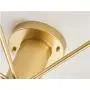 SILJOY Mid-Century Modern Globe 8 Light DNA Gold Chandelier Glass Creative Molecular Ceiling Light Dimmable for Living Room Dining Room