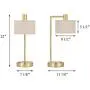 XiNBEi Lighting Table Lamp USB Desk Lamp with Fabric Shade, Modern Bedside Iron Lamp Satin Brass Finish for Bedroom Living Room & Office XB-TL1230-SB XiNBEi Lighting Table Lamp USB Desk Lamp with Fabric Shade, Modern Bedside Iron Lamp Satin Brass Finish for Bedroom Living Room & Office XB-TL1230-SB