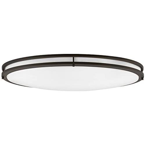 Sunlite 49103-SU LED 32-Inch Oval Flush Mount Ceiling Light Fixture 40K - Cool White, Dimmable, 3000 Lumens, 35 Watts, Bronze