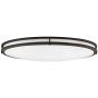 Sunlite 49103-SU LED 32-Inch Oval Flush Mount Ceiling Light Fixture 40K - Cool White, Dimmable, 3000 Lumens, 35 Watts, Bronze