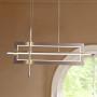 Leniure Brushed Coffee Finish Modern Square Cube LED Light Pendant Lamp Chandelier Lighting Fixture 35'' Wide 9'' Deep 21'' High, Warm White 3000K