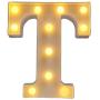 CJWPOWER Room Decor, LED Letter Signs, Cute Home Decor, Light Up Letter Signs for Wall, Bedroom, Party Decorations, Wedding, Birthday. Night Light and More (T)