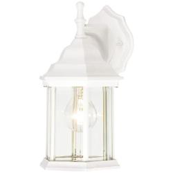 Westinghouse Lighting 6783400 One-Light Exterior Wall Lantern, Textured White Finish on Cast Aluminum with Clear Beveled Glass Panels