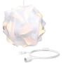 kwmobile Hanging Puzzle Lamp Kit - 7.9'' (20 cm) Modern Ceiling Pendant Light with 30-Piece Shade to Assemble and 15ft Plug-in Power Cord - Size S