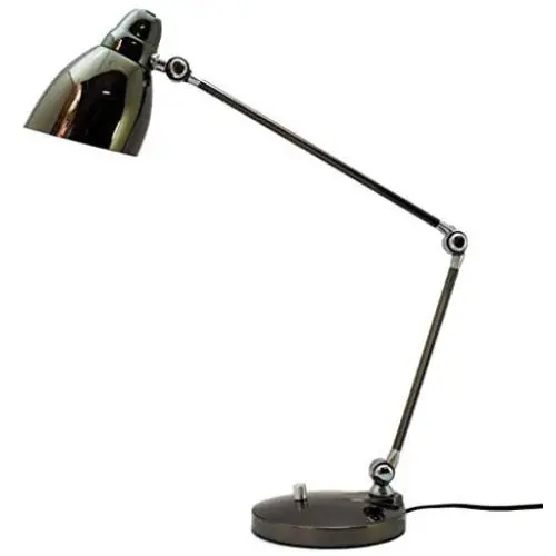 Table Lamp LED Swing Arm Metal Table Lamp Modern Architect Work Lamp Office Living Room Reading Lamp Eye Protection Table Lamp Desk Lamp Bedside Lamps (Color : Black)
