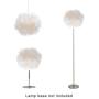 Waneway Feather Lamp Shade for Ceiling Pendant Light, Lampshade for Table Lamp and Floor Lamp for Living Room, Bedroom, Wedding or Party Decoration, Diameter 15.7 inches, White