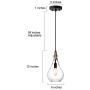 GEPOW Glass Pendant Lighting for Kitchen Island, Farmhouse Wood Hanging Light Fixture for Dining Room, Foyer, Bedroom