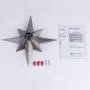 VILUXY Flush Mount Ceiling Light, Satin Nickel Star Light Fixtures Ceiling for Hallway, Entryway, Study Room, Bedroom