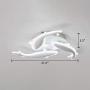 SUSUO LED Ceiling Light''Swimming Fish'' Funny Design Flush Mount Decorative Ceiling Light Fixture for Living Dining Room Bedroom Hallway 57W Cold White 6000K