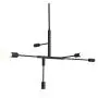 BOKT Mid Century 5 Light Adjustable Chandelier Pendant Black Sputnik Chandelier Rustic Ceiling Light Flush Mount for Kitchen Dining Room Hallway Foyer with G80 LED Bulbs… (Black)