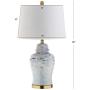JONATHAN Y JYL3010A Wallace 26'' Ceramic LED Table Lamp Traditional,Transitional,Cottage for Bedroom, Living Room, Office, College Dorm, Coffee Table, Bookcase, Blue/White