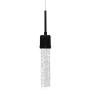 Lumxa LED Mini-Pendant Light - Modern Matte Black Hanging Mini-Pendant Light Fixture with Matte Black and Bubble Glass Led Pendant Lighting Kit for Kitchen and Dining Room(No Bulb Required)
