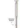 Lindy Modern Floor Lamp Polished Nickel Silver Organza White Linen Double Drum Shade Crystal Dangle for Living Room Reading Bedroom Office - Possini Euro Design Lindy Modern Floor Lamp Polished Nickel Silver Organza White Linen Double Drum Shade Crystal Dangle for Living Room Reading Bedroom Office - Possini Euro Design