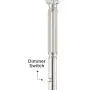 Lindy Modern Floor Lamp Polished Nickel Silver Organza White Linen Double Drum Shade Crystal Dangle for Living Room Reading Bedroom Office - Possini Euro Design