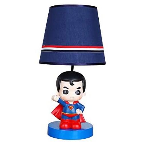 KWOKING Lighting Cartoon Movie Theme Sleep Desk Lamp Dimmable Night Light for Kids Birthday Gifts Table Lamp Eye-Caring Reading Light for Boys Bedroom - Superman