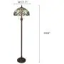 Capulina Tiffany Style Floor Light, Victorian Style Tiffany Pole Lamp, 2 Light Tiffany Floor Lamp, 18 Inches Wide Stained Glass Floor Lamps, Standing Lamp, Leaded Glass Floor Lamp (Tall: 66 inches) Capulina Tiffany Style Floor Light, Victorian Style Tiffany Pole Lamp, 2 Light Tiffany Floor Lamp, 18 Inches Wide Stained Glass Floor Lamps, Standing Lamp, Leaded Glass Floor Lamp (Tall: 66 inches)