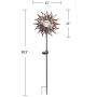 TAKE ME Sun Solar Lights Garden Outdoor,Waterproof Metal Decorative Stakes for Walkway,Yard,Lawn,Patio