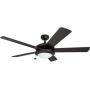 Prominence Home 80099-01 Bolivar LED Ceiling Fan, Modern Farmhouse, 52” Dual-Finish Blades, Espresso