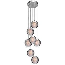 Crystal Chandelier Modern Pendant Light LED Raindrop Ceiling Lamp Crystal Ball Hanging Fixture Lighting 7-Light G4 Staircase Living Room Hotel Hallway Foyer Entry Way