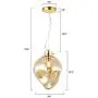 Light Society Bette Pendant Light, Mercury Glass with Brass Finish, Contemporary Mid Century Modern Style Lighting Fixture, Amber Light Society Bette Pendant Light, Mercury Glass with Brass Finish, Contemporary Mid Century Modern Style Lighting Fixture, Amber
