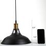 Homiforce Vintage Style 3 Light Black Pendant Light with Metal Shade in Matte-Black Finish-Modern Industrial Edison Style Hanging for Kitchen Island HMP3006 Close to Ceiling