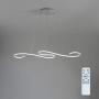 LED Pendant Light Modern Dimmable 72W 1 Linear Chandelier LED Acrylic Pendant Chandeliers Lighting Contemporary Dining Table Entry Kitchen Island with Remote Hanging Light (White)