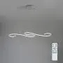 LED Pendant Light Modern Dimmable 72W 1 Linear Chandelier LED Acrylic Pendant Chandeliers Lighting Contemporary Dining Table Entry Kitchen Island with Remote Hanging Light (White)