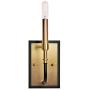 MOTINI 1-Light Gold Wall Sconces Black and Brushed Brass Finish Single Vanity Light for Bathroom, Bedroom, Kitchen, Living Room Fixture Wall Lighting, E12 Candelabra Sconces