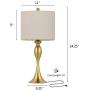 OYEARS Modern Table Lamps Set of 2 for Bedroom 24.25“ Nightstand Lamp for Living Room Bedside Table Lamp with Linen Lamp Shade Gold
