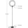 Brightech Eclipse Modern LED Torchiere Floor Lamp - Very High Brightness, Indoor Lamp - Living Room Standing Light - Alternative to Halogen - Built in Touch Dimmer - Black