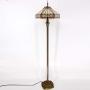 Tiffany Floor Lamp W16H64 Inch Yellow Stained Glass Hexagon Mission Style Shade Antique Standing Read Lighting Resin Base 2E26 S011 WERFACTORY LAMPS Lover Gift Bedroom Living Room Bedside Coffee Table